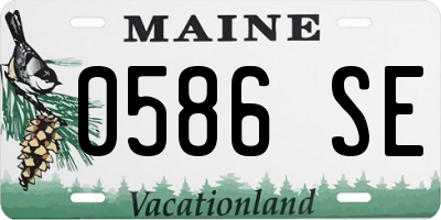 ME license plate 0586SE