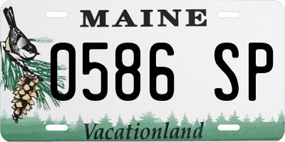 ME license plate 0586SP