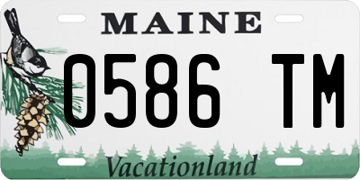ME license plate 0586TM