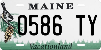 ME license plate 0586TY
