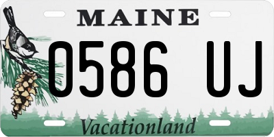 ME license plate 0586UJ