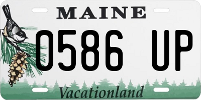 ME license plate 0586UP