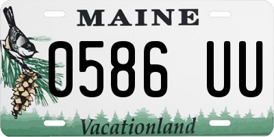 ME license plate 0586UU