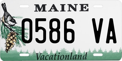 ME license plate 0586VA