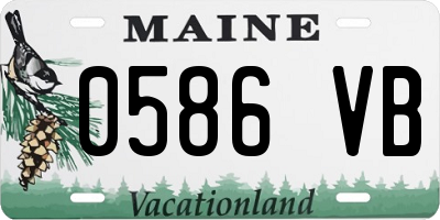 ME license plate 0586VB