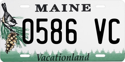 ME license plate 0586VC