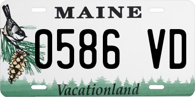 ME license plate 0586VD