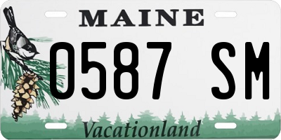 ME license plate 0587SM
