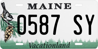 ME license plate 0587SY