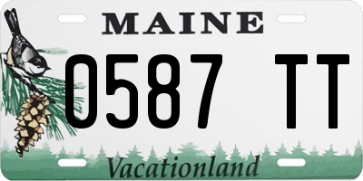 ME license plate 0587TT