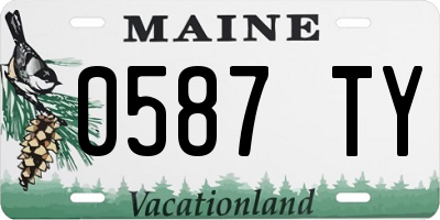 ME license plate 0587TY