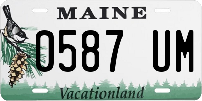 ME license plate 0587UM