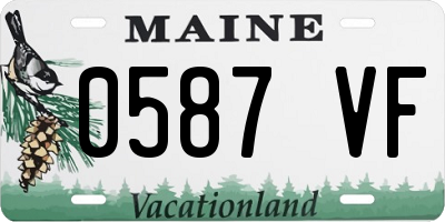 ME license plate 0587VF