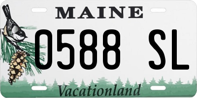 ME license plate 0588SL