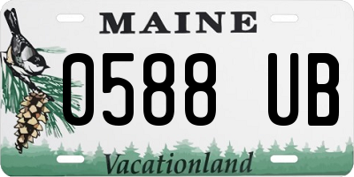 ME license plate 0588UB