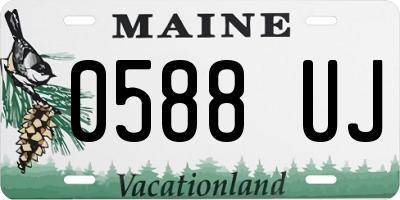 ME license plate 0588UJ