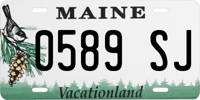ME license plate 0589SJ