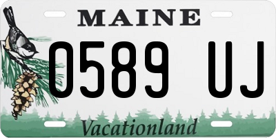 ME license plate 0589UJ
