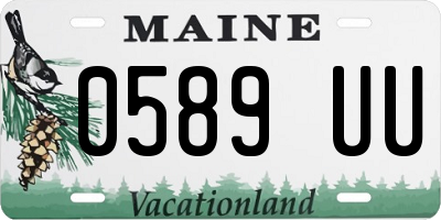 ME license plate 0589UU