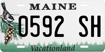 ME license plate 0592SH