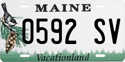 ME license plate 0592SV