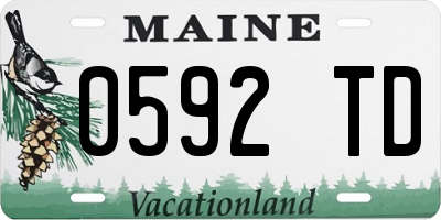 ME license plate 0592TD