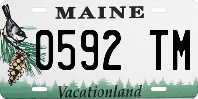 ME license plate 0592TM