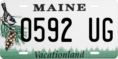 ME license plate 0592UG