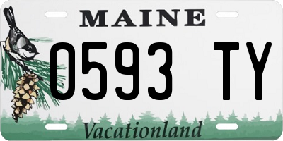 ME license plate 0593TY