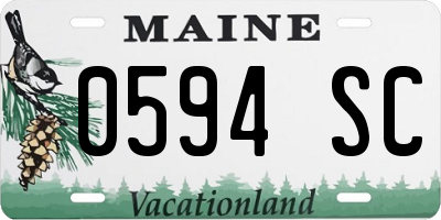 ME license plate 0594SC