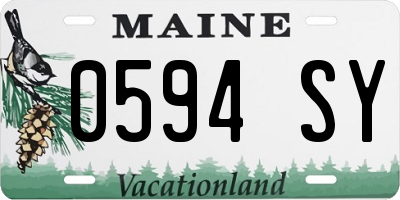 ME license plate 0594SY