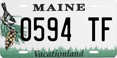 ME license plate 0594TF