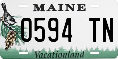 ME license plate 0594TN