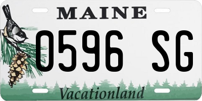 ME license plate 0596SG