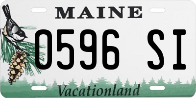 ME license plate 0596SI