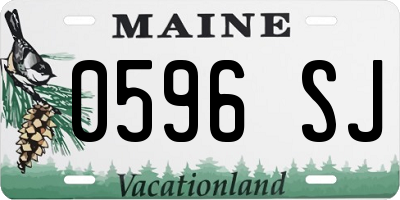 ME license plate 0596SJ