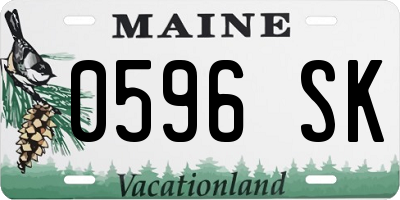 ME license plate 0596SK
