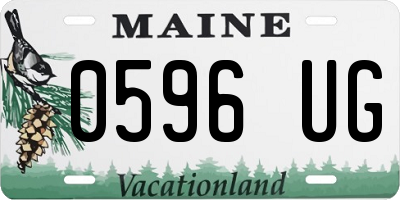 ME license plate 0596UG