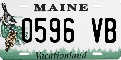 ME license plate 0596VB