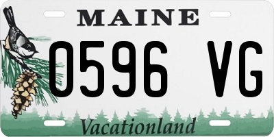 ME license plate 0596VG