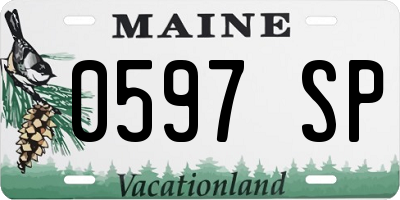 ME license plate 0597SP