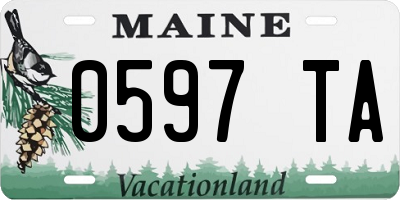 ME license plate 0597TA
