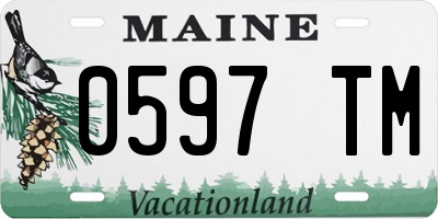 ME license plate 0597TM