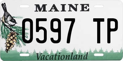 ME license plate 0597TP