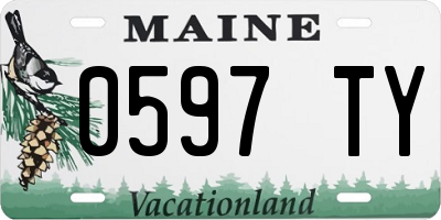 ME license plate 0597TY