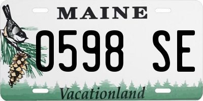 ME license plate 0598SE