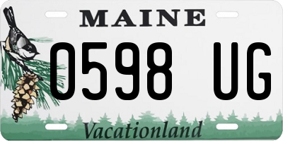 ME license plate 0598UG