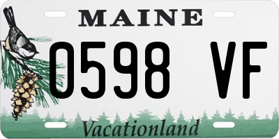 ME license plate 0598VF