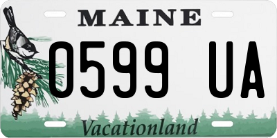 ME license plate 0599UA