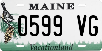 ME license plate 0599VG